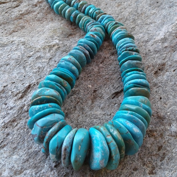 Sterling silver Genuine TURQUOISE necklace - Picture 5 of 8